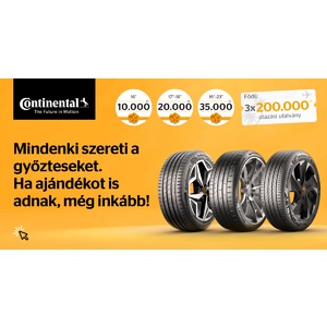 Vásároljon egy szett téli vagy négyévszakos Continental gumiabroncsot, és vásárlási utalványt kap ajándékba!