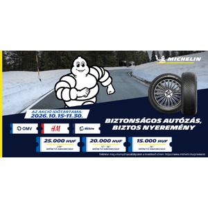 Vásároljon 4 db Michelin téli/négyévszkos gumiabroncsot és vegye át vásárlási utalványát akár 25 ezer Ft értékben!