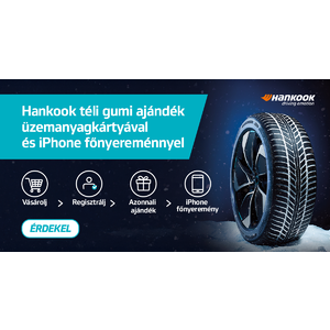 Hankook téli gumi ajándék üzemanyag kártyával és iPhone főnyereménnyel! 