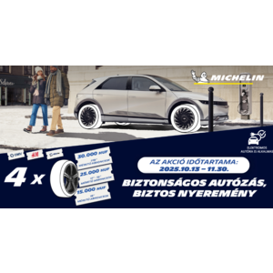 Vásároljon 4 db téli Michelin gumiabroncsot és vegye át az akár 30 ezer Ft értékű ajándék utalványát!