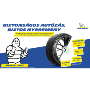 Vásároljon 4 db négyévszakos Michelin gumiabroncsot, és akár 30 000 Ft kedvezményben is részesülhet!