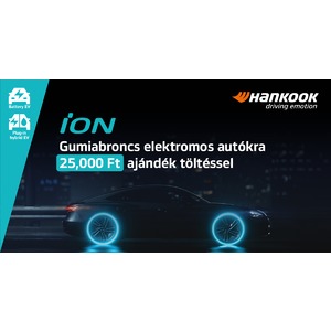 Vásároljon egy garnitúra Hankook iON nyári vagy négyévszakos gumiabroncsot, és nyerjen egy 25.000 Ft értékű Mobiliti utalványt!