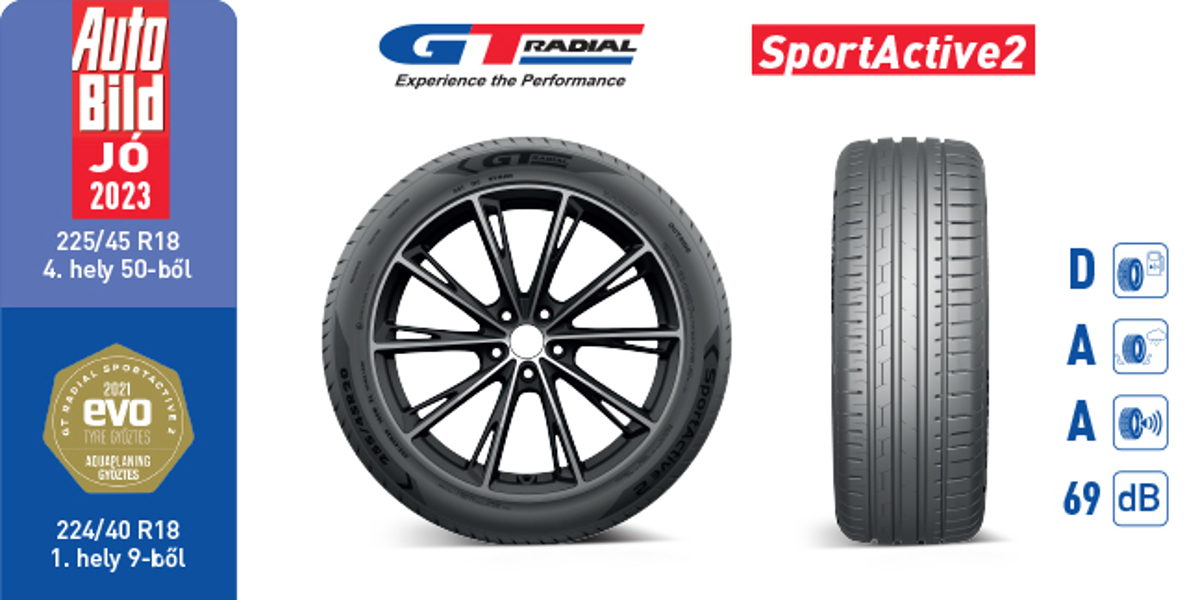 GT Radial Active teszt, 2 Sport ár, vélemények »